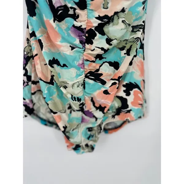 VTG Maxine Of Hollywood 14 Retro Inspired Floral One Piece Bathing‎ Suit Pinup - Image 4