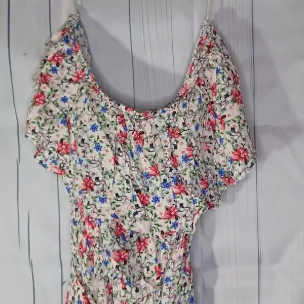 Umgee strapless flowy boho floral wide leg jumpsuit - Image 2