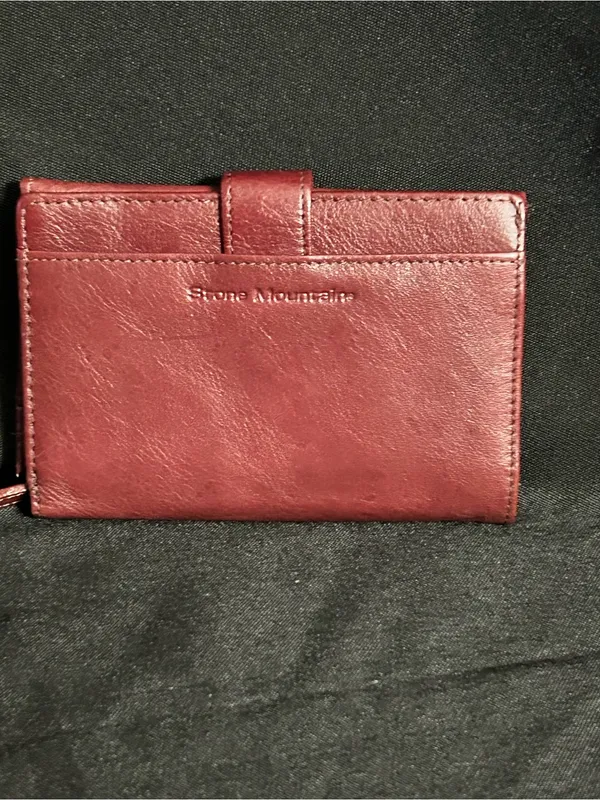 Stone Mountain Women’s Classic Burgundy Snap Wallet - Image 2
