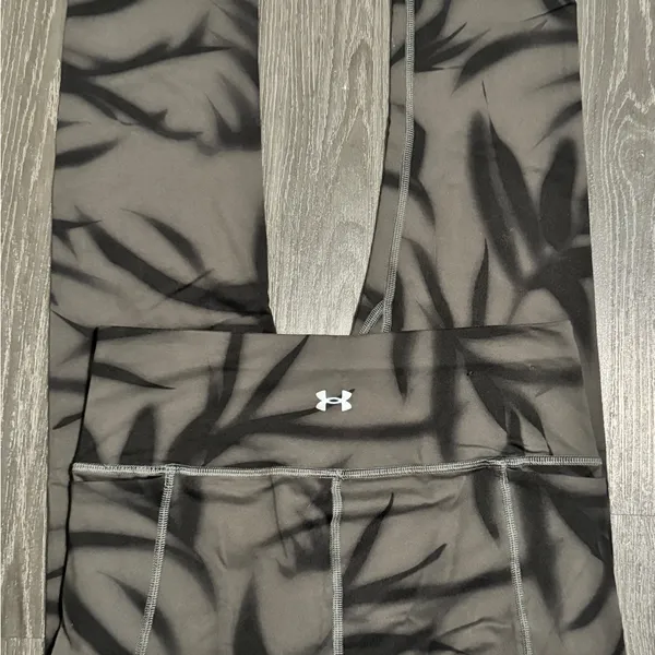 Under Armour Women Compression Tights Pants Gray/Black Size Medium - Image 2