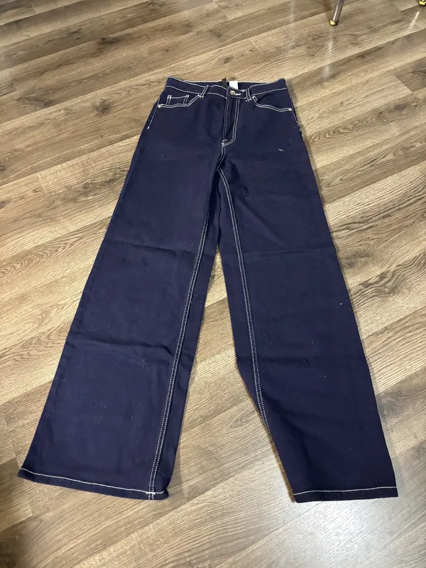 H&M Navy Jeans Wide-Leg - Image 3