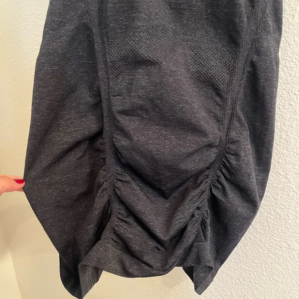 Athleta Fast Track Ruched Tank Top Racerback Dark Grey Running XS - Image 4