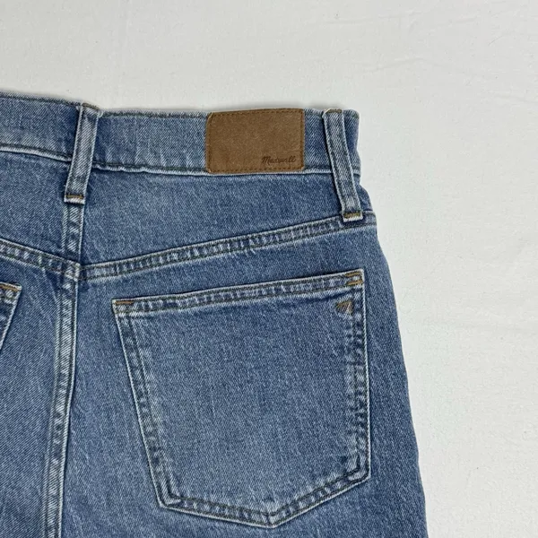 Madewell The Perfect Vintage Jeans Straight Leg Sz 27 Ainsworth Frayed LightWash - Image 11