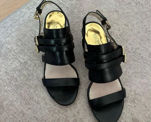 Michael Kors Black Kitten Heel Sandal - Image 3