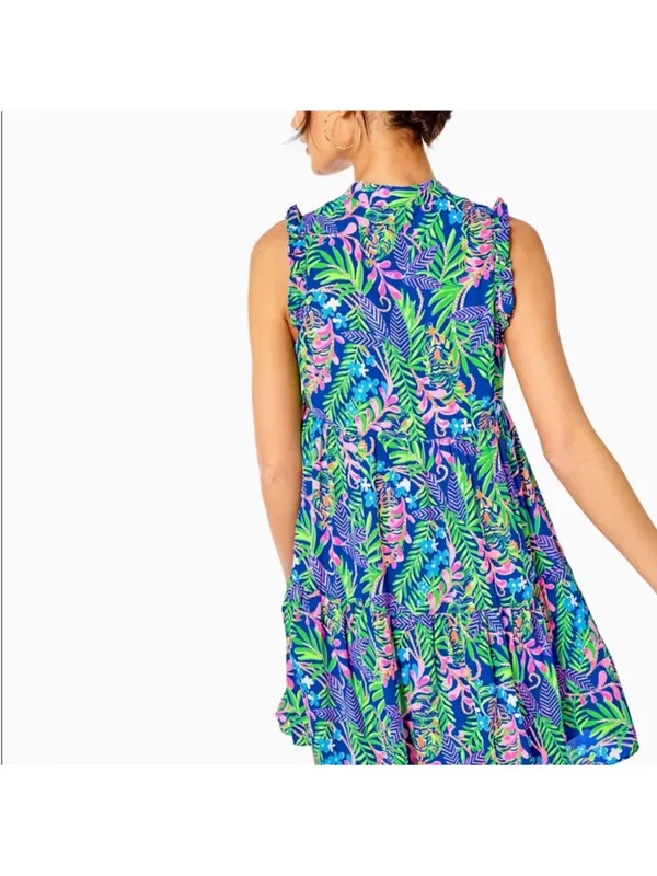 Lilly Pulitzer Briela Dress, How You Like Me Prowl Borealis Blue, Medium - Image 10