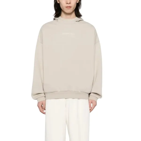 Fear of God Essential Logo-print Hoodie in Neutral size Large - Image 2