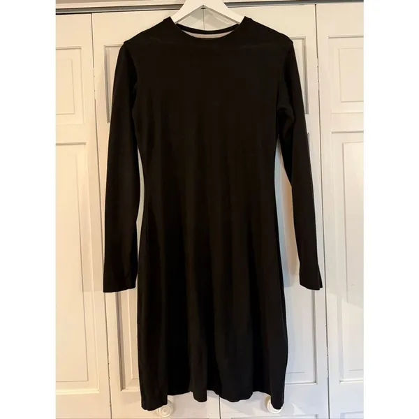 Patagonia organic cotton black long sleeve dress size m - Image 2