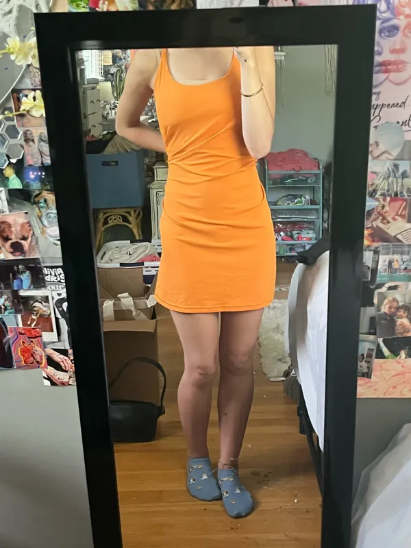 orange shein athletic dress - Image 2