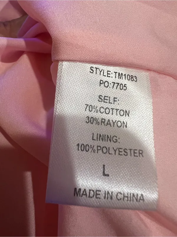 Artisan balloon GiGiO sleeve mini tunic dress, pink size L - Image 8