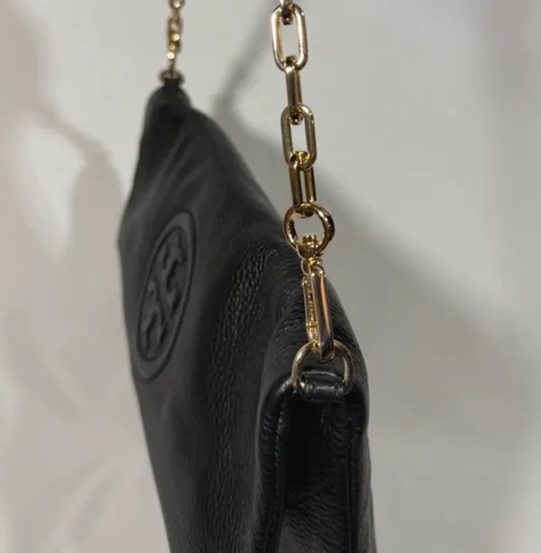 Tory Burch Bombe envelope fold pebbles leather crossbody purse bag - Image 7