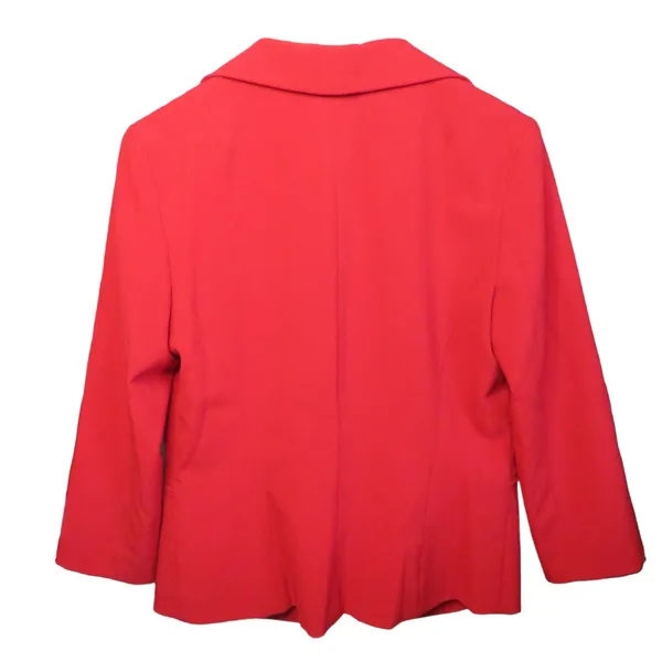 Love Ady Red Cropped Blazer Jacket Hot Pink Lining Size Small S NWOT - Image 3