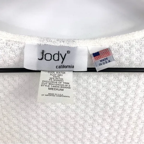 JODY California Y2K Lace Trimmed Cardigan White M - Image 5