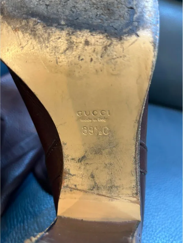 GUCCI Boots Made in Italy GG Logo Women's Size 39.5 - Image 7