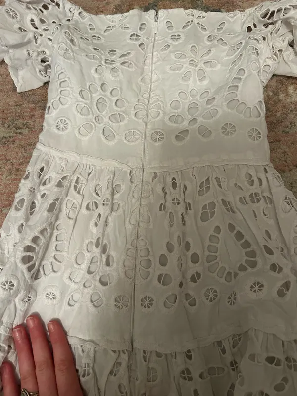 Gianni Bini Dress White Eyelet - Image 4