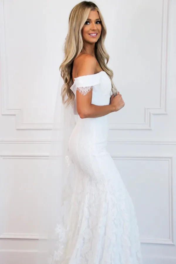 Bella and Bloom Off The Shoulder Wedding Dress - Image 2