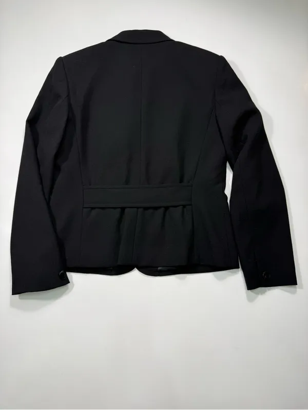 Talbots 100% Wool Black Tailored Blazer with Notch Lapel - Image 5