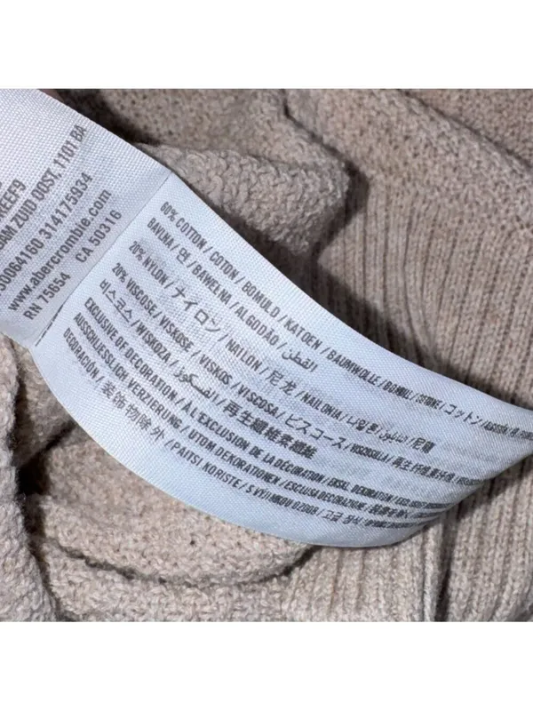 Abercrombie & Fitch Sweater Light Brown Size Small - Image 4