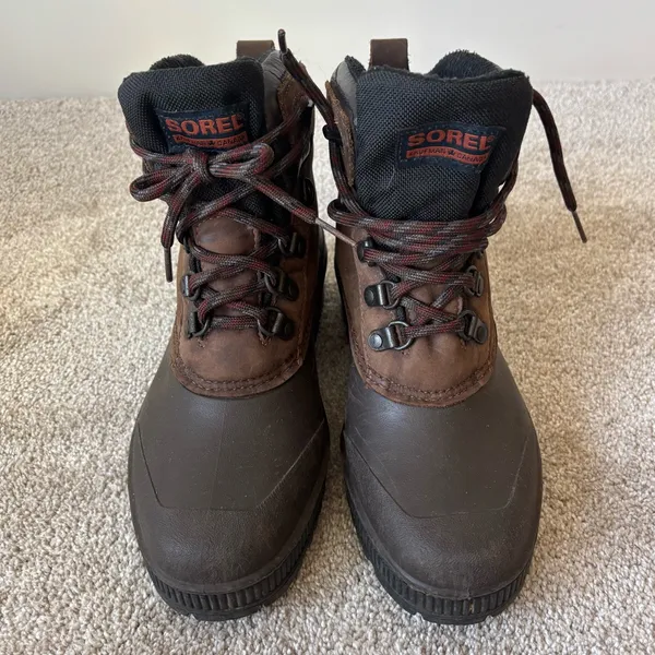 Sorel Kaufman Womens Winter Duck Boots Rubber Leather Insulated Fleece Liner - Image 2