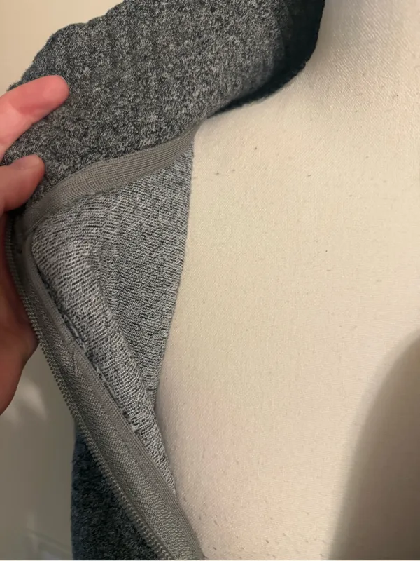 GAP fit | Gray Quilted Quarter-Zip Pullover in Heather Gray - Image 4