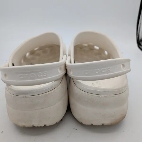 Crocs Classic Platform Clog White Platform Sandals‎ Womens 10 Chunky 206302-100 - Image 5