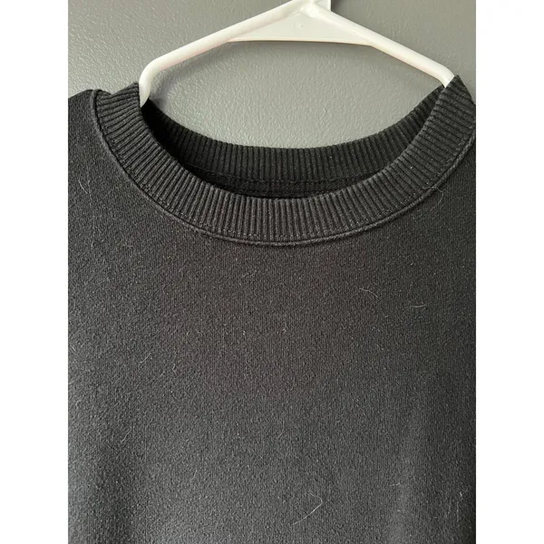 Aerie Black Crewneck Sweatshirt, Size Small - Image 6