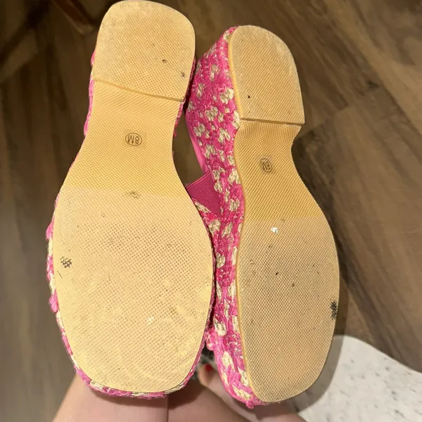 Pink wedges Size 8 - Image 3