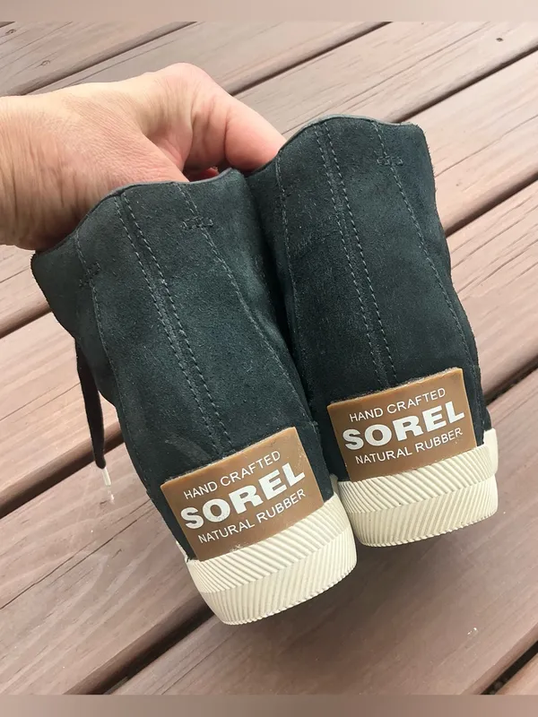 Sorel Black Suede High-Top Wedge Sneaker - Image 7