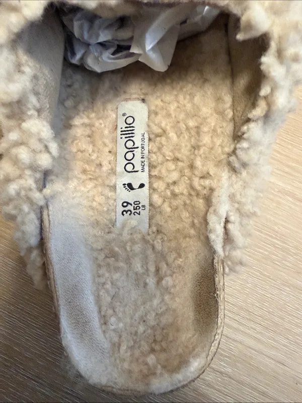 Birkenstock Papillio Arizona Big Buckle Teddy Shearling Eggshell 39 / US L8 M6 - Image 8