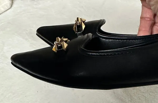 Report Black Loafers with Gold Chain Detail - Image 5