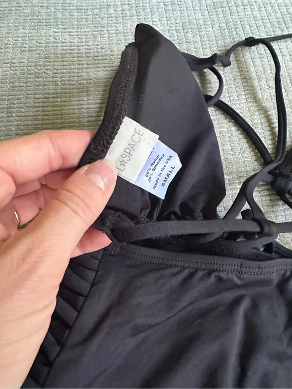 NWOT L*Space Lexie high waist bikini set black small - Image 4
