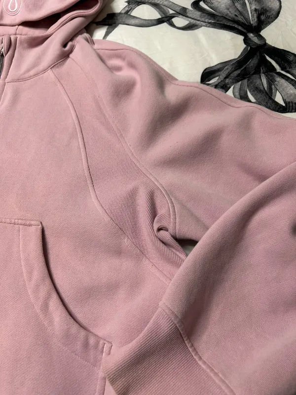 Lululemon scuba half zip peony, colored, pink oversized hoodie - Image 4