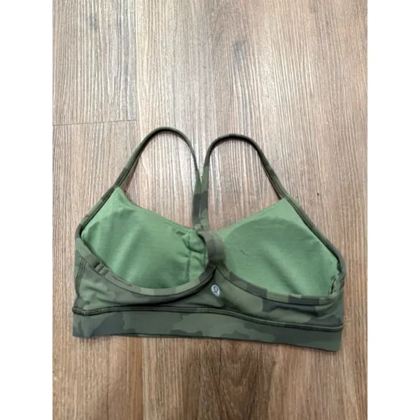 Lululemon Flow Y Bra Nulu Heritage 365 Camo Brier Sage Multi Size 6 - Image 2