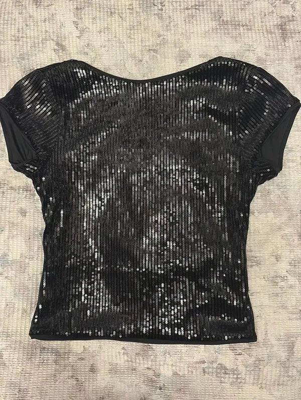 Edikted Open Back Sequin Top - Image 5