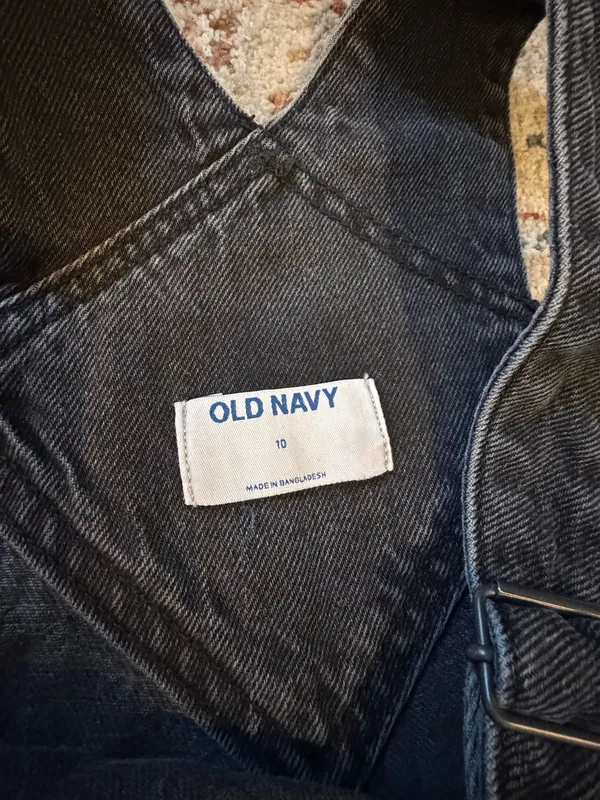Old Navy Black Denim Overalls - Image 4