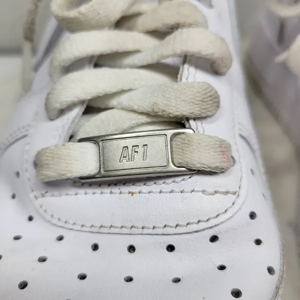 Nike Air Force 1 Low '07 Triple White CW2288-111 Men’s 9 Leather Sneakers - Image 10