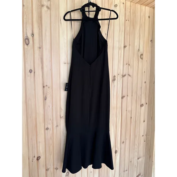 NWT Lulus Chic Masterpiece Black Backless Trumpet Hem Midi Dress Party Dinner L - Image 6