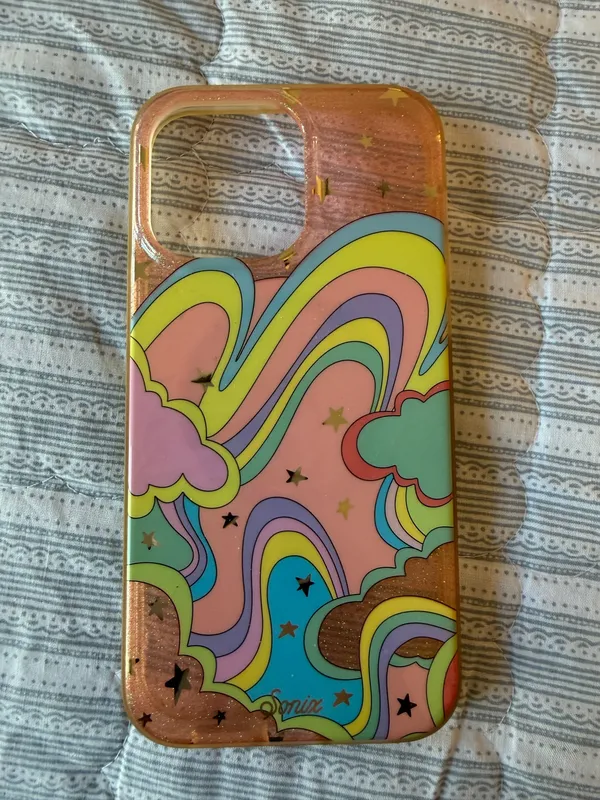 Sonix Y2K Rainbow Cloud 14 Pro Max iPhone Case Glitter Stars - Image 2