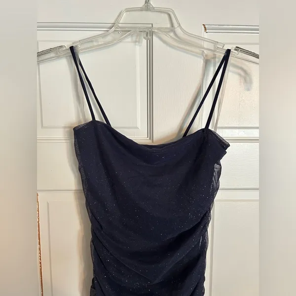 Windsor Women’s dark blue mini dress with sparkles -size S - Image 2