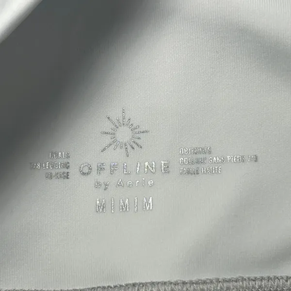 Aerie Offline Goals White 7/8 Leggings High Rise Pockets Size‎ Medium - Image 3