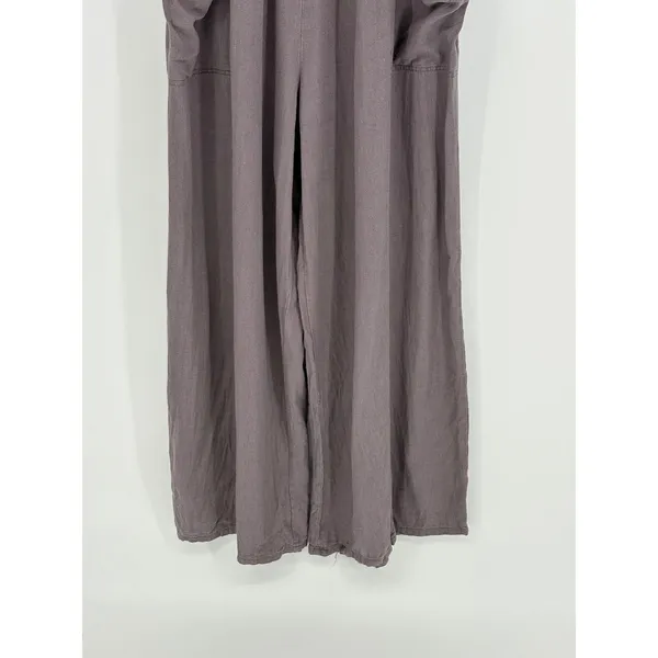 Rustic Rack Wide Leg Jumpsuit Womens Large Gray Smocked Boho Slouchy Lounge‎ - Image 7