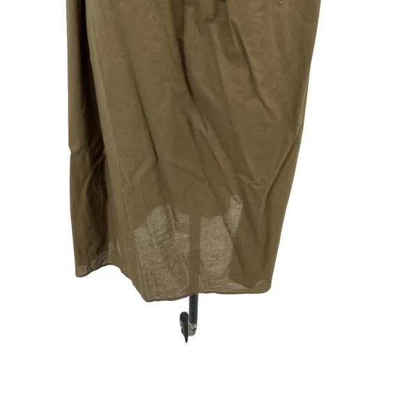 Boden Broderie Detail Midi Dress Eyelet Cotton Olive Green Size US 8P‎ Petites - Image 7