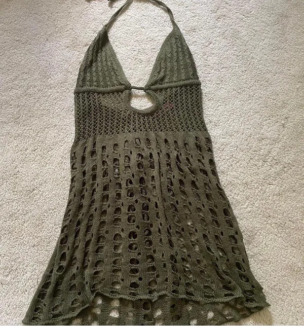 Edikted Austin Open Back Crochet Mini Dress - Image 2