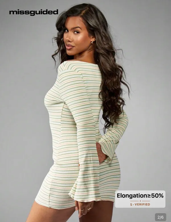 Missguided Mini Long Sleeve Dress - Image 2
