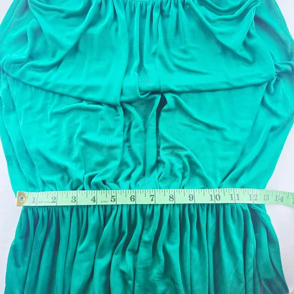 MNG Suit Maxi Dress Emerald Green Sleeveless Open Back‎ Party Dress M - Image 9