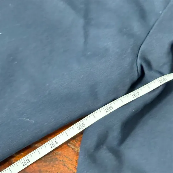 Zara Woman Navy Blue Straight Leg Trousers Silver Zip Detail Size M Medium‎ - Image 7