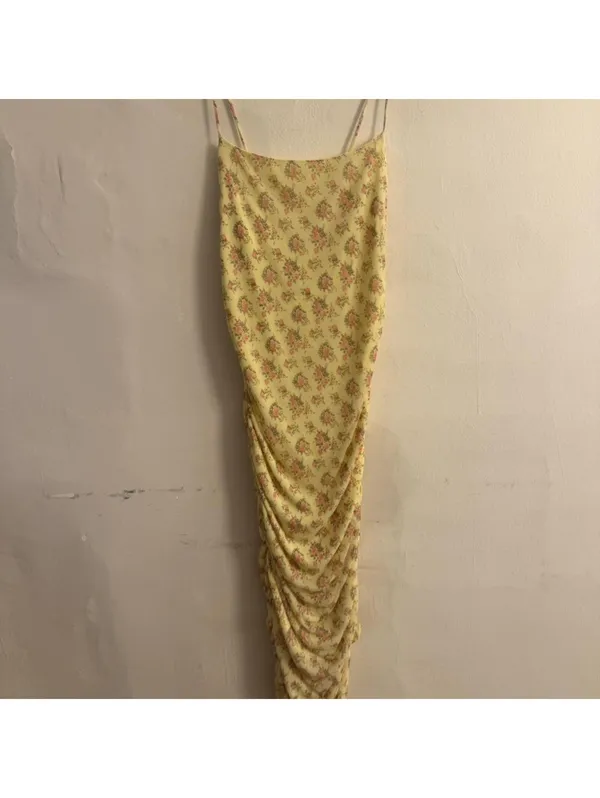 Endless Blu yellow floral midi dress #floral #summerdress #midi - Image 3