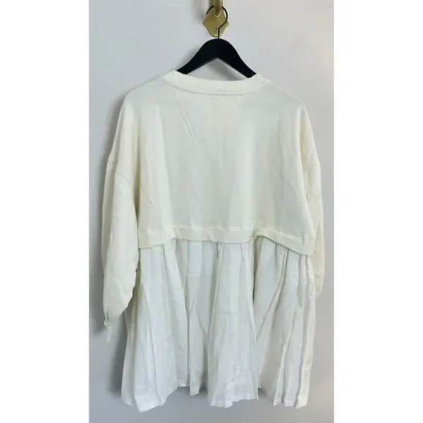 FREE PEOPLE Eleanor Sweatshirt Dress in Grey Combo Size Small - Image 8