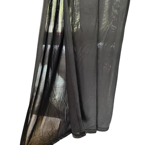 Lida Wide Leg Pants NWT Side Slits Lagenlook Upscale Relaxed L/XL Deep Black - Image 5