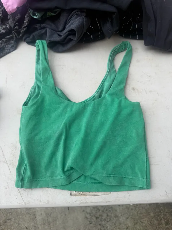 Offline by Aerie Green Crop Tank - Image 2