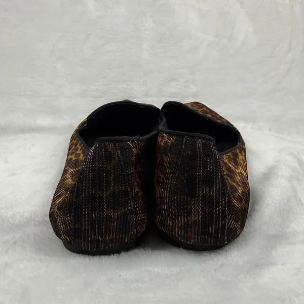 ALDO Leopard Print Metallic Pointed Toe Flats‎ Gold Bronze Size 9 Womens - Image 4